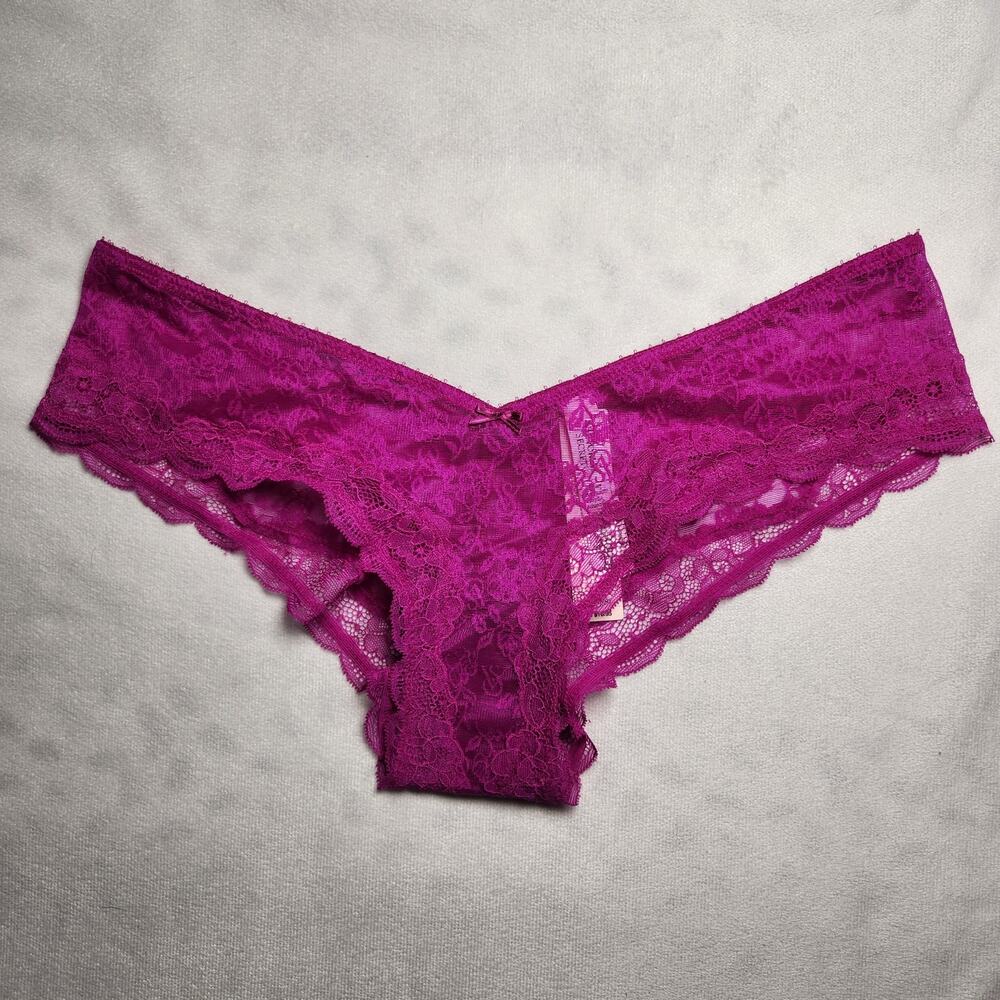 Victoria's Secret Purple Lace Very Sexy High Leg Cheeky Panty - Medium